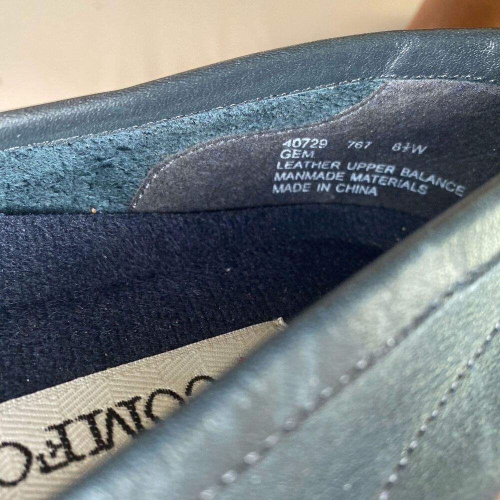 I ❤ COMFORT Women’s Black Leather Slip On Casual Wedge Heel Shoes Size US 8.5W - Picture 8 of 9
